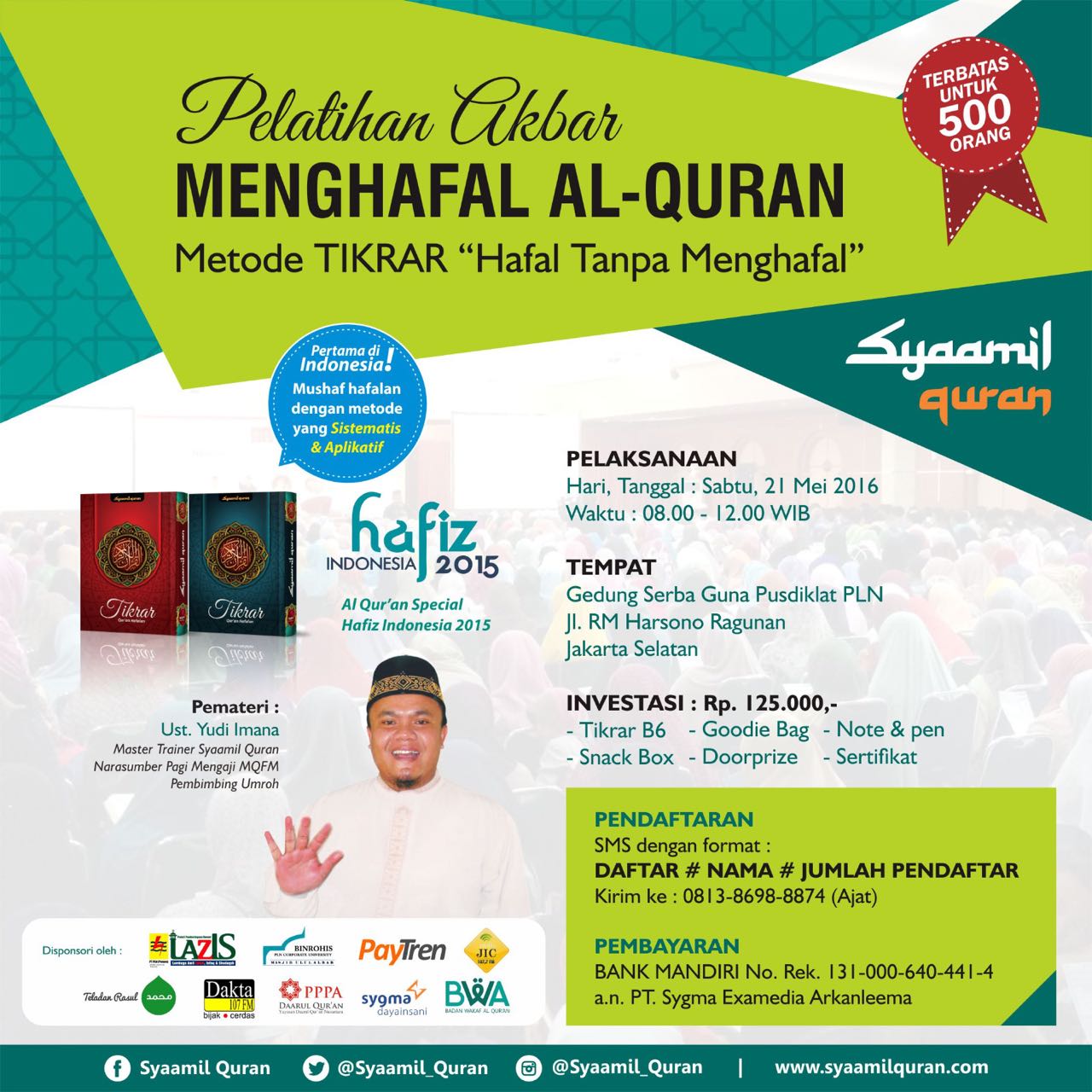 Jakarta Siap Menggelar Pelatihan Akbar Tikrar